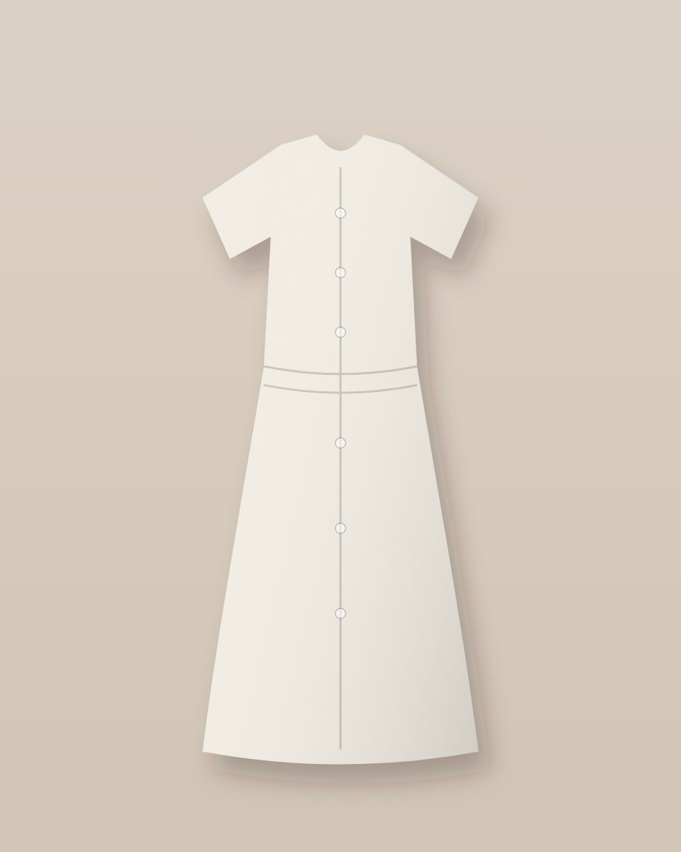 Vestido chemise de linho